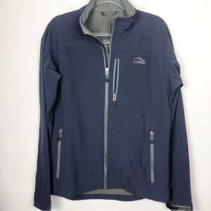 L.L. BEAN | Navy Blue Zip Front All Weather Jacket Men’s Size Medium Tall